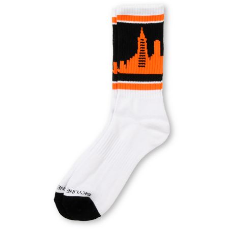Skyline Socks San Francisco Black & Orange Crew Socks