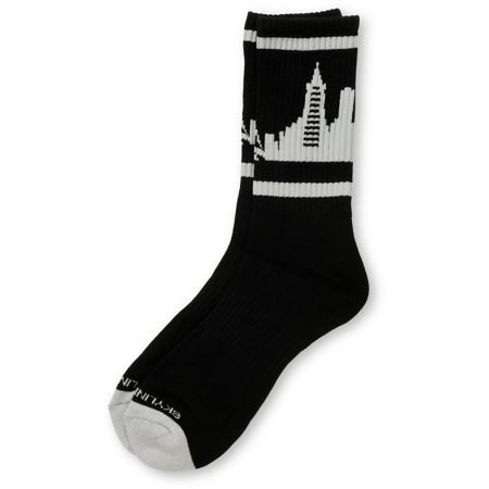 Skyline Socks San Francisco Black & Grey Crew Socks