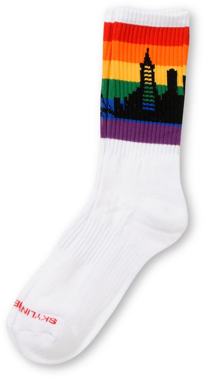Skyline Socks San Francisco Rainbow Crew Socks