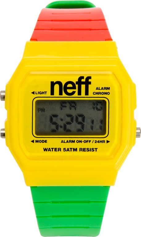 Neff Flava Rasta Digital Watch
