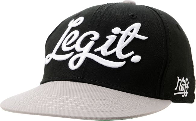 Neff Legit Black & Grey Snapback Hat