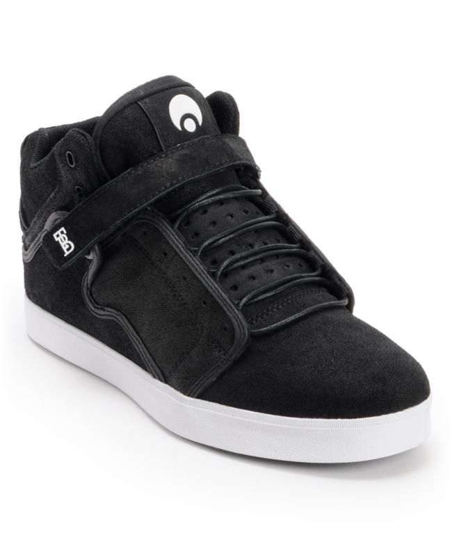 Osiris Bingaman Mid Black & White Skate Shoe