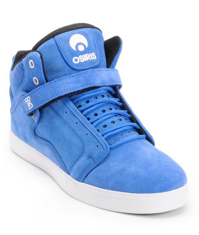 Osiris Bingaman Vulc Mid Blue, Black, & White Skate Shoe