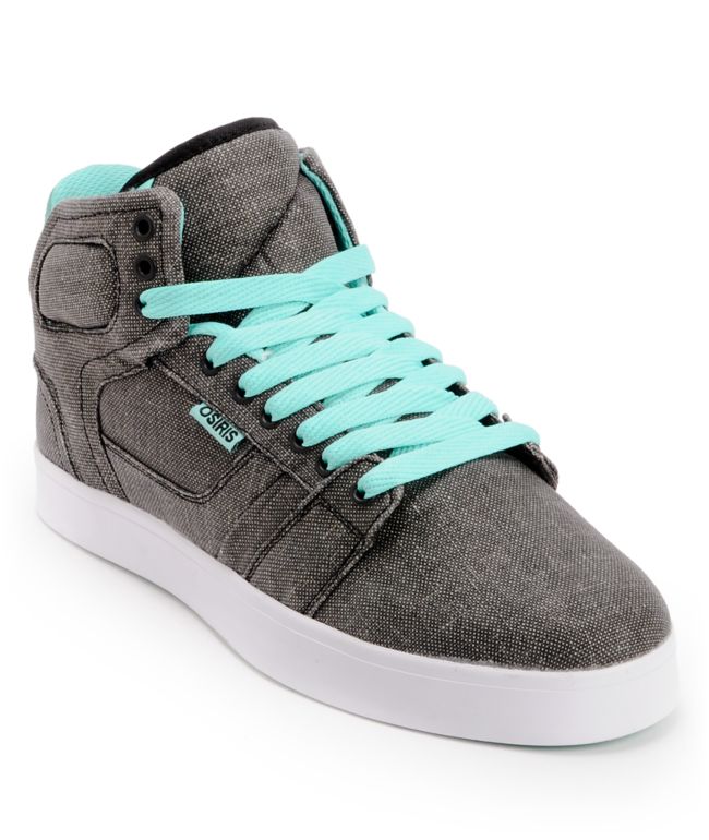 Osiris Effect Black, Mint, & White Skate Shoe
