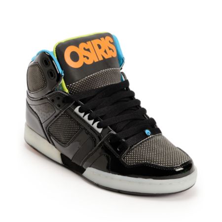 Osiris NYC 83 Black, Lime & Blue Skate Shoe