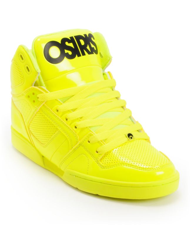 Osiris NYC 83 Yellow Blacklight Skate Shoes