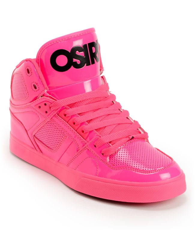 Osiris NYC 83 Pink Blacklight Skate Shoes