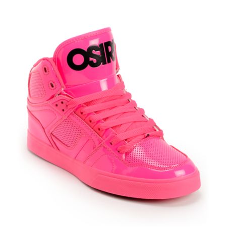 Osiris NYC 83 Pink Blacklight Skate Shoes