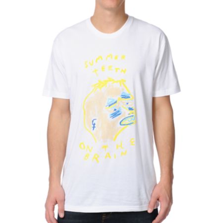 Summer Teeth On The Brain White Tee Shirt
