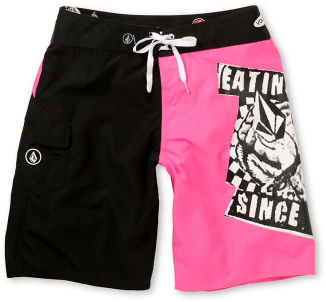 Volcom Yae Neon Pink 21 Board Shorts