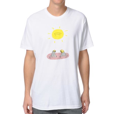 Summer Teeth Basking For It White Tee Shirt