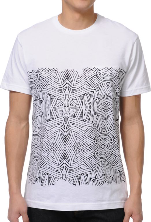 Volcom Pattern Nation White Pocket Tee Shirt