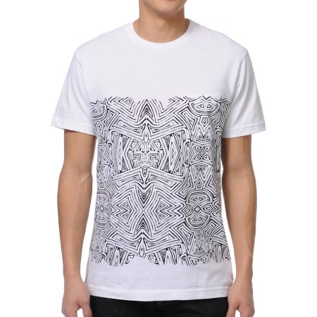 Volcom Pattern Nation White Pocket Tee Shirt