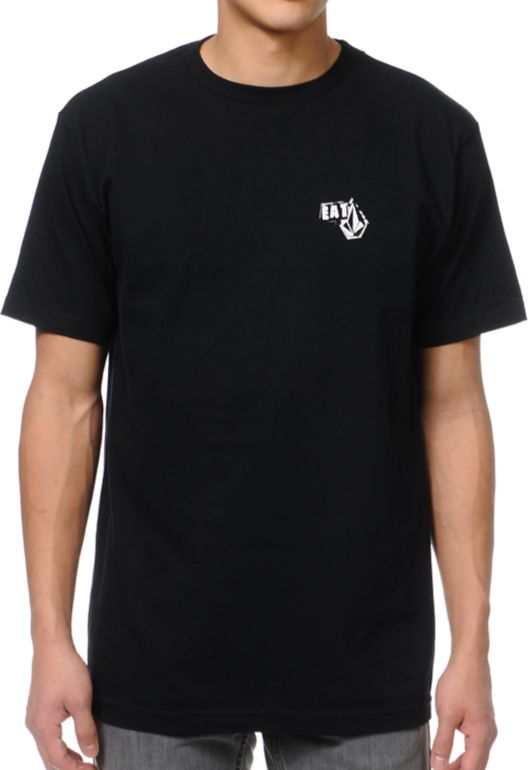 Volcom Eating Brains Black Tee Shirt