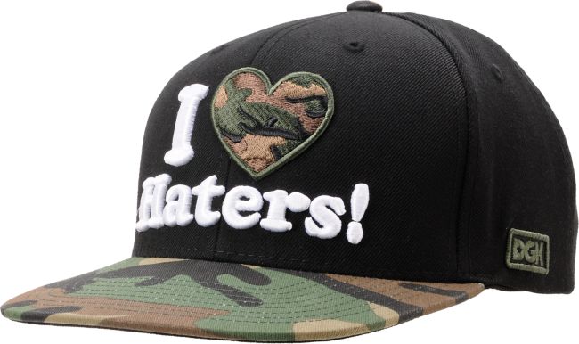 DGK I Love Haters Black & Woodland Camo Snapback Hat