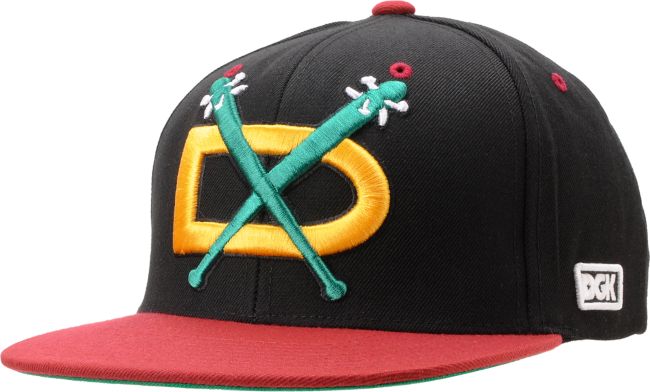 DGK Night Hawks Black & Cardinal Red Snapback Hat