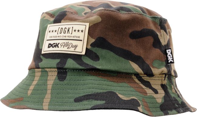 DGK Universe Woodland Camo & Black Reversable Bucket Hat