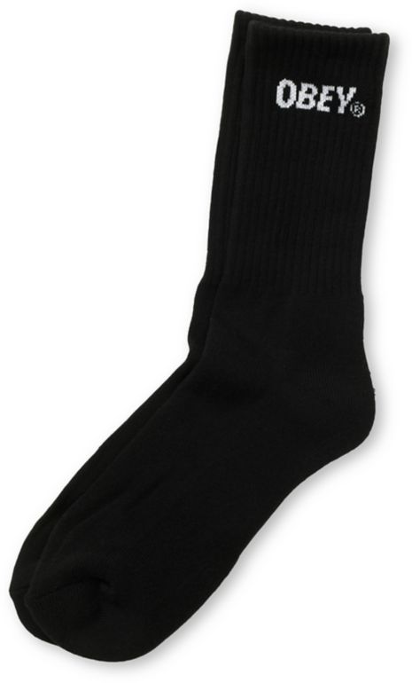 Obey Classic Black Crew Socks