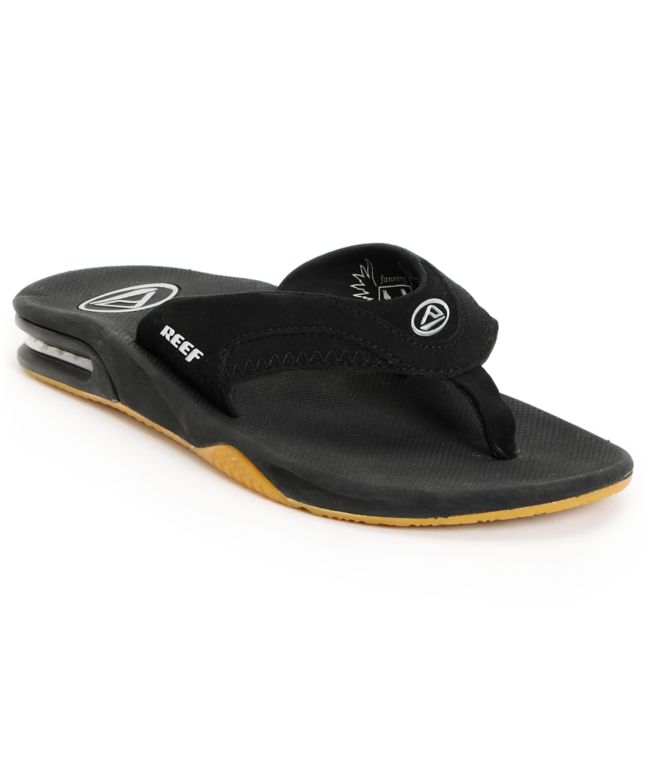 Reef Fanning Black Sandals