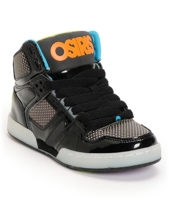 Osiris Kids NYC 83 SE Black & Heat Factor Skate Shoes