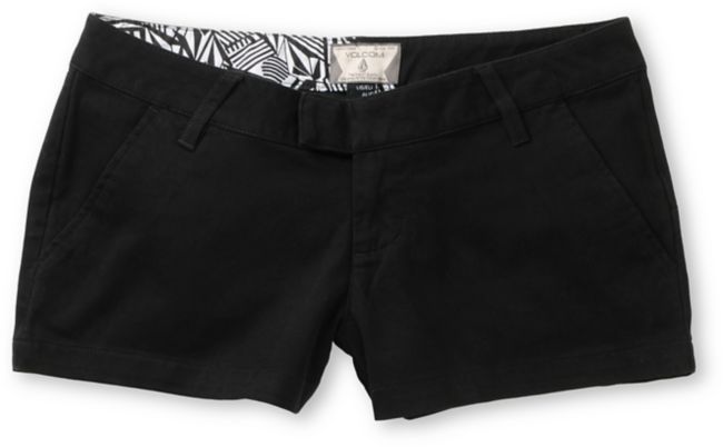 Volcom Girls Frochickie Black Shorts