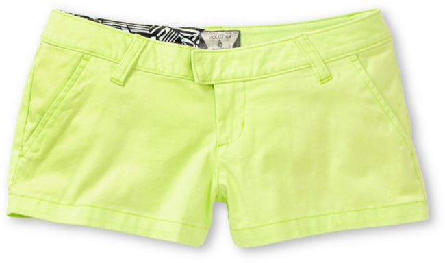 Volcom Girls Frochickie Lime Green Shorts