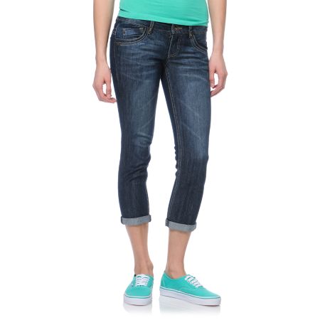 Jolt Marty Dark Wash Cropped Jeans