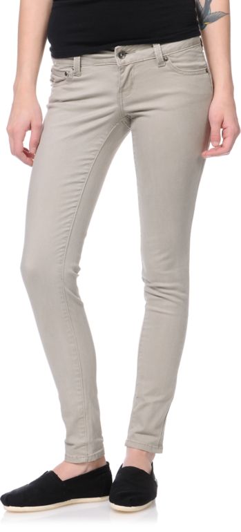 Empyre Girls Logan Khaki Twill Skinny Jeggings