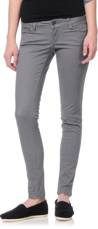 Empyre Girls Logan Grey Twill Skinny Jeggings