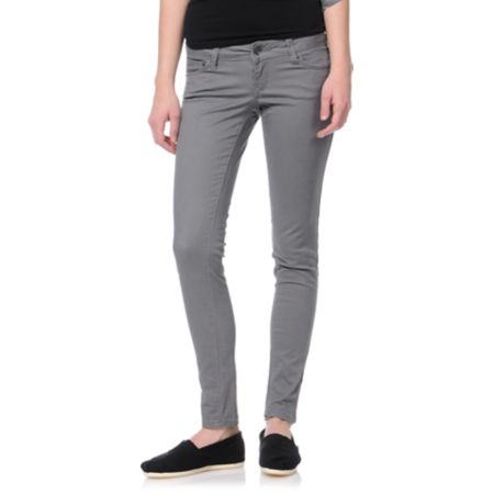 Empyre Girls Logan Grey Twill Skinny Jeggings