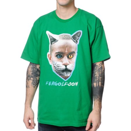 Odd Future x Real Skateboards Fergolfson Green Tee Shirt