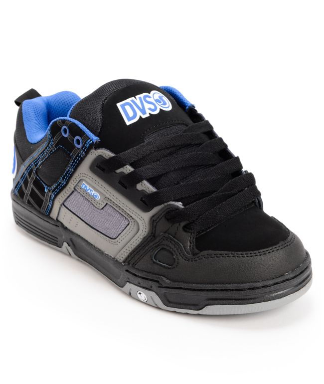 DVS Comanche Black, Grey & Blue Skate Shoe
