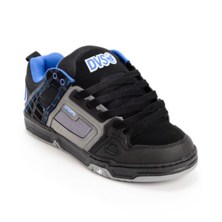 DVS Comanche Black, Grey & Blue Skate Shoe