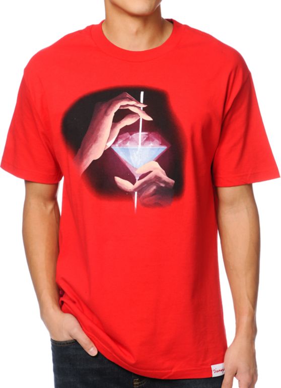 Diamond Supply Taste The Diamond Life Red Tee Shirt