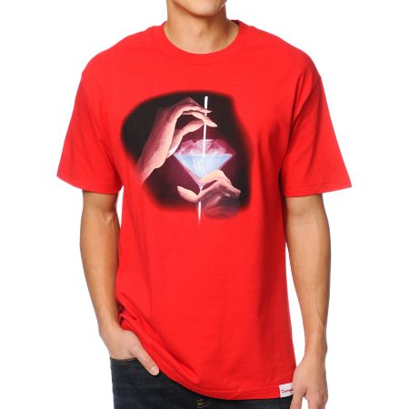 Diamond Supply Taste The Diamond Life Red Tee Shirt