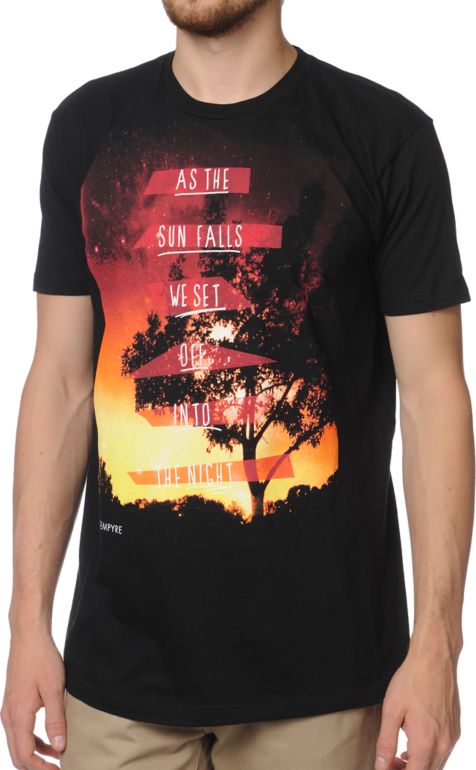 Empyre The Night Falls Black Tee Shirt