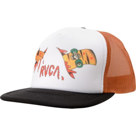 RVCA Board to Death Snapback Black & Orange Trucker Hat