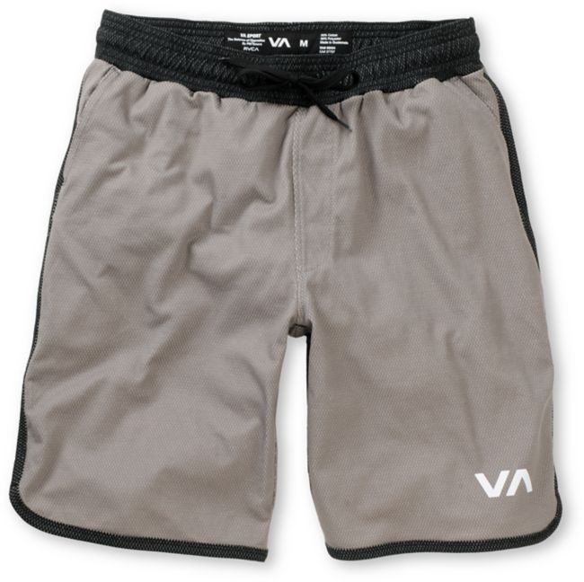 RVCA Sport Grey Mesh Basketball Shorts