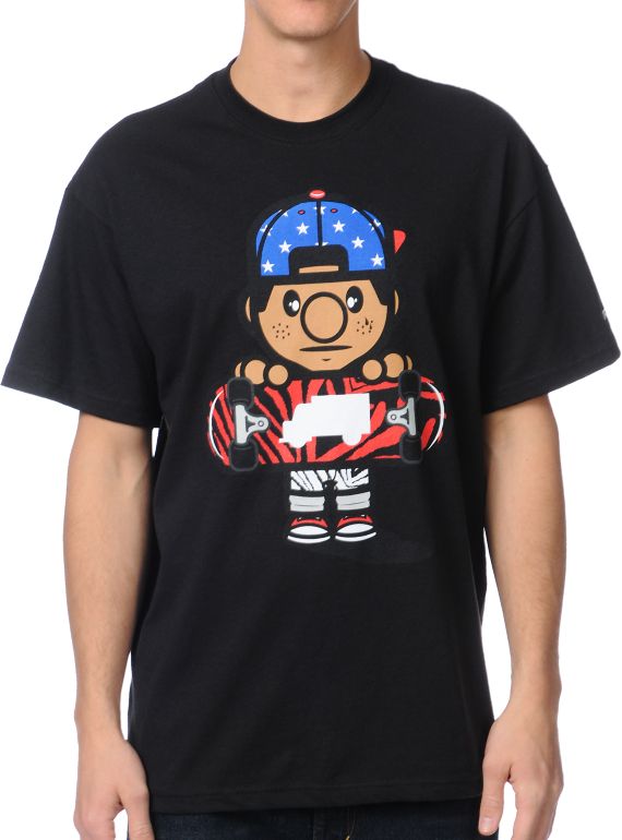 Trukfit Tommy Flag Black Tee Shirt