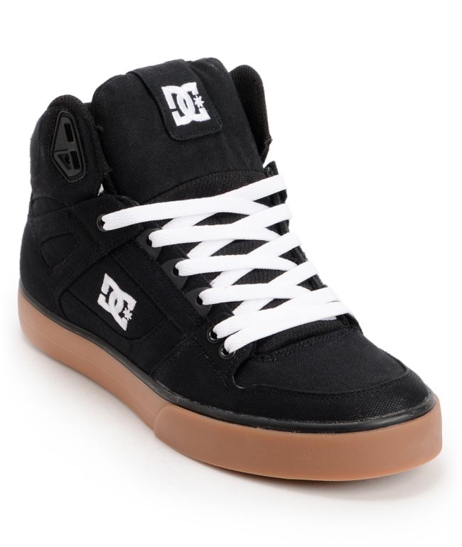 DC Spartan Hi TX Black & Gum Skate Shoe