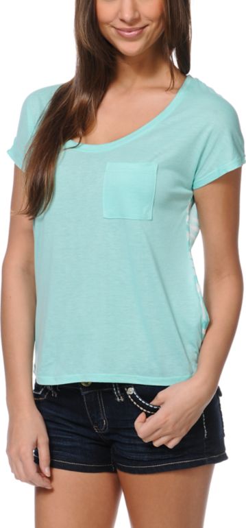 Empyre Finnley Mint Chiffon Woven Shirt