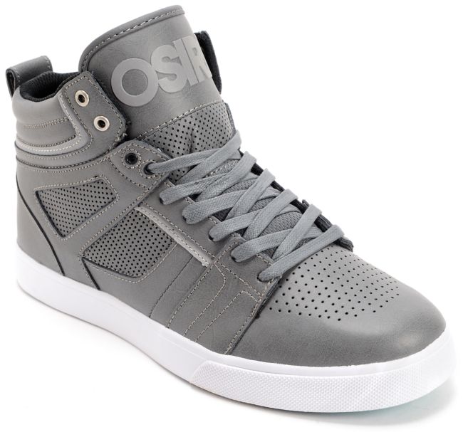 Osiris Raider Charcoal, Silver & White Skate Shoe
