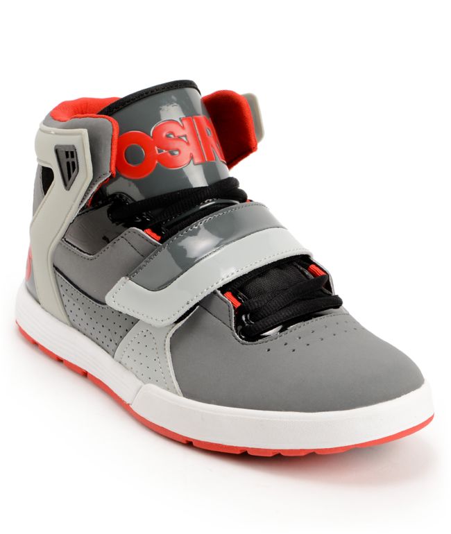 Osiris L2 Chrarcoal, Black & Red Skate Shoe