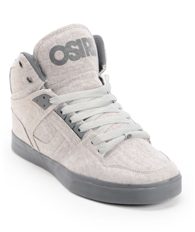 Osiris NYC 83 Vulc Cement Linen & Grey Skate Shoe