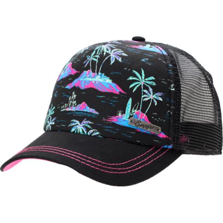 Empyre Girls Tropical Black Trucker Snap Back Hat
