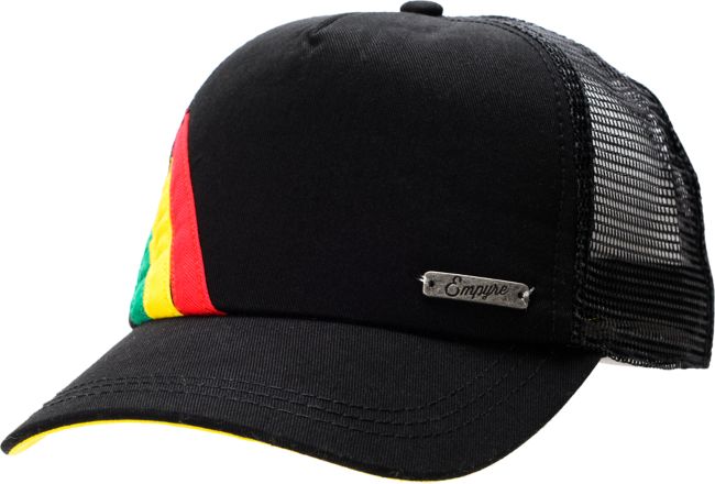 Empyre Girls Rasta Black Trucker Snap Back Hat