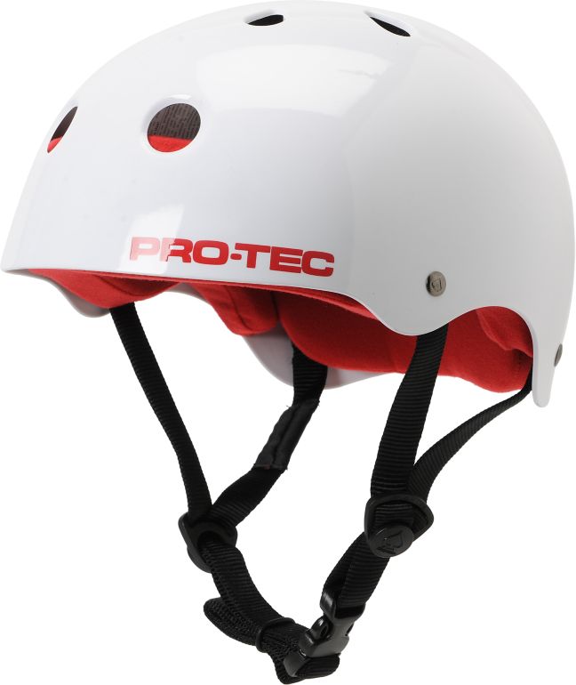Pro-Tec X Caballero Classic Gloss White Skateboard Helmet