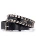 Super Trader Black Double Studded Belt