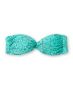Obey Hippie Print Teal Bandeau Bikini Top