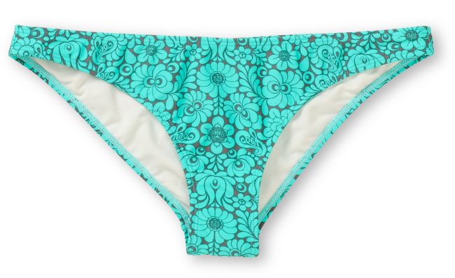 Obey Hippie Print Teal Hipster Basic Bikini Bottom